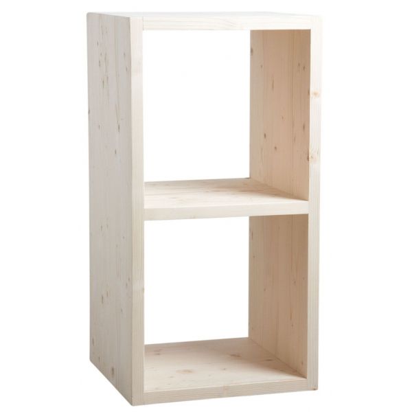 Etagère modulable 2 cases en épicéa