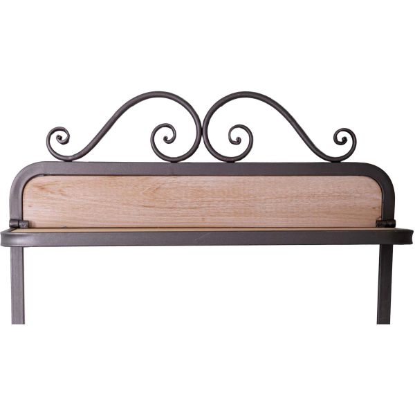 Etagère murale en acier et sapin - ANT-0873