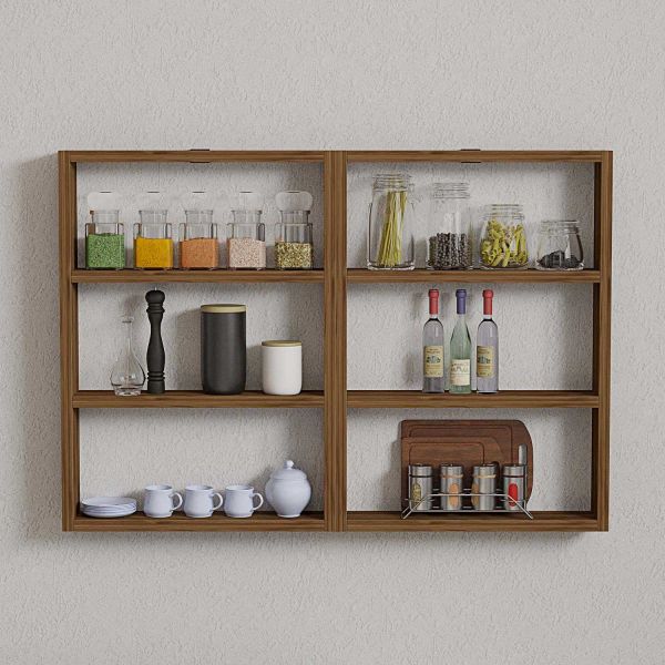 Etagère murale en agglomeré Hexa - HANAH HOME