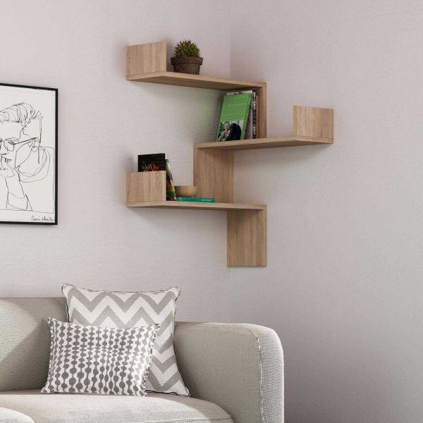 Etagère murale d'angle Luksa - HANAH HOME