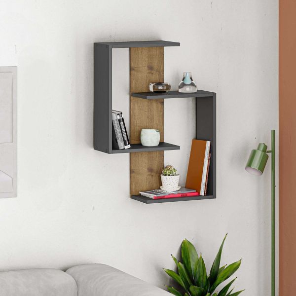 Etagère murale bicolore en aggloméré Paranoid - HANAH HOME