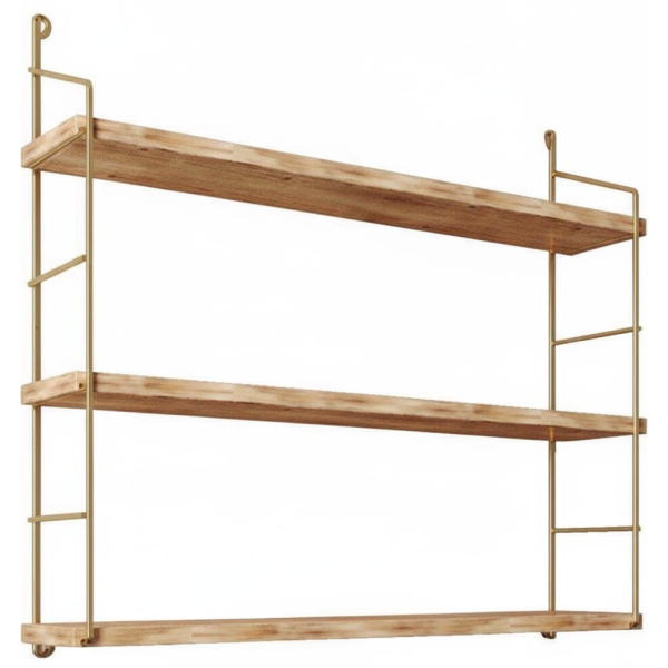 Etagère murale en bois et métal Duvar