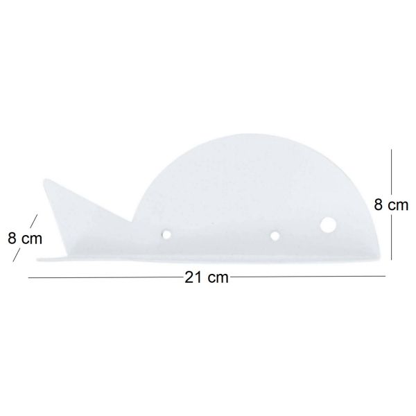 Etagère murale en métal blanc Poisson - 2,98