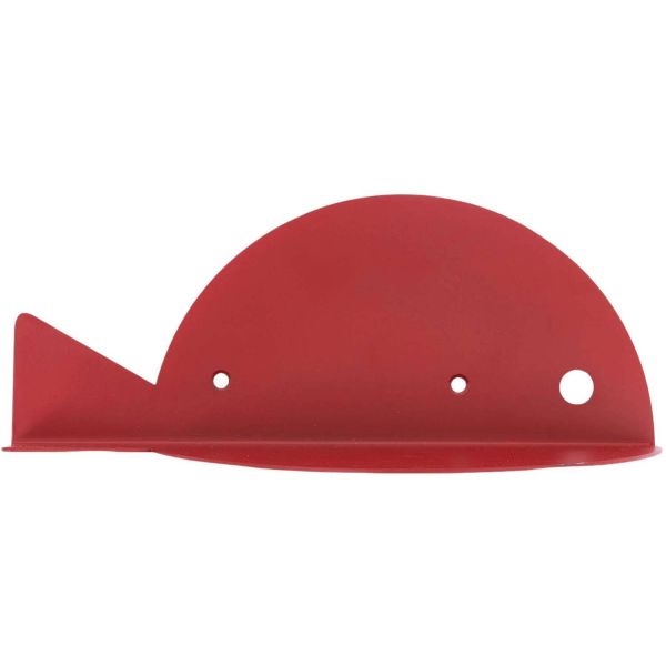 Etagère murale en métal rouge Poisson