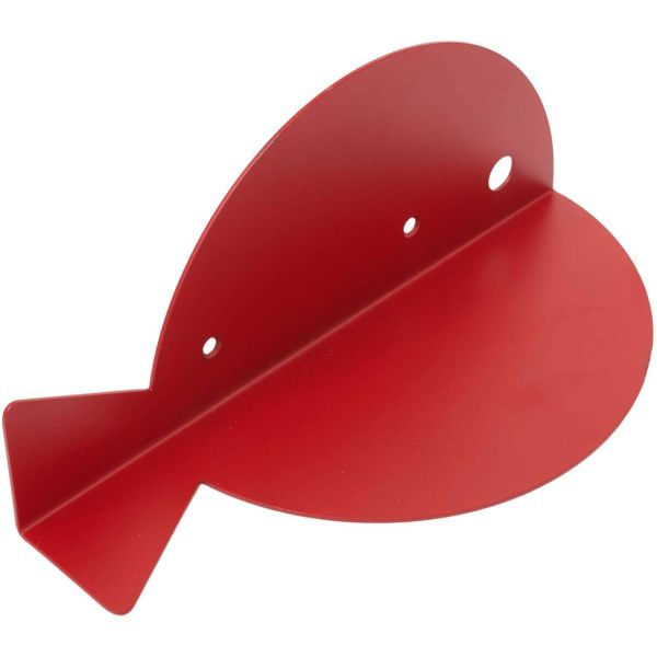Etagère murale en métal rouge Poisson - BAT-0170