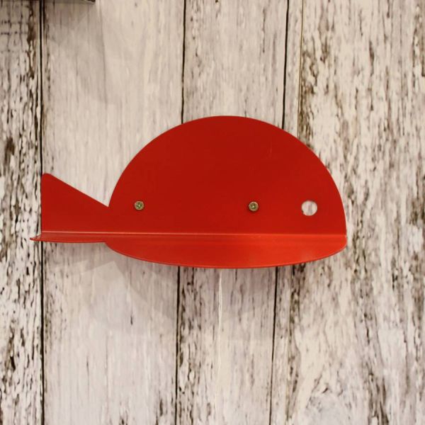 Etagère murale en métal rouge Poisson - BATELA