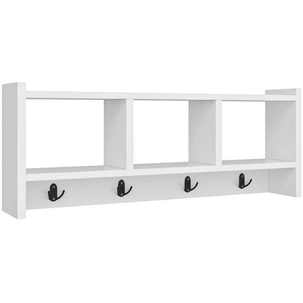 Etagère murale avec niches et patères Star