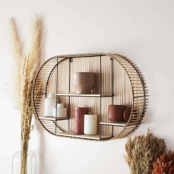 Etagère murale ovale Java - THE HOME DECO FACTORY