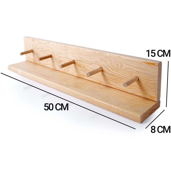 Etagère murale en pin Bly - 24,90