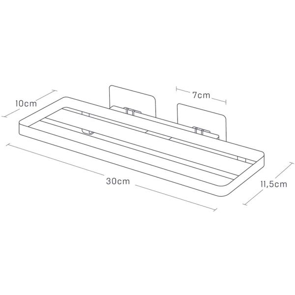 Etagère murale pour produits salle de bain Tower - YAM-0227