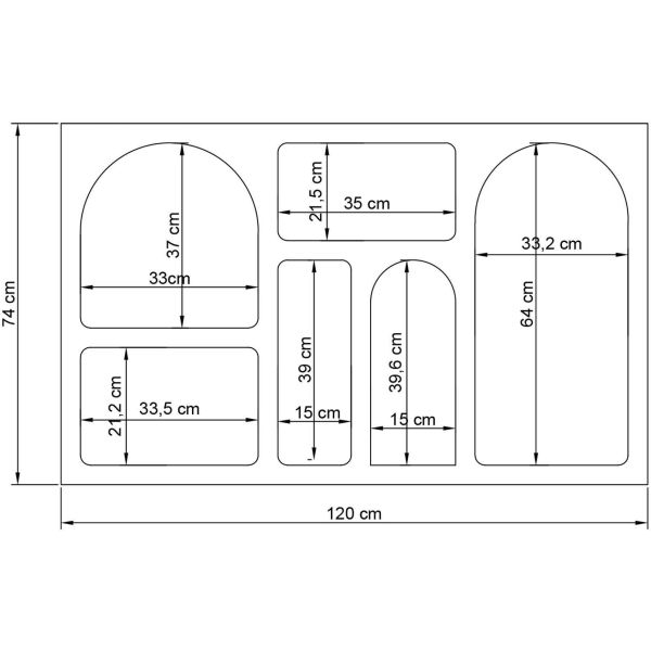 Etagère avec niches Liva - ASI-0512