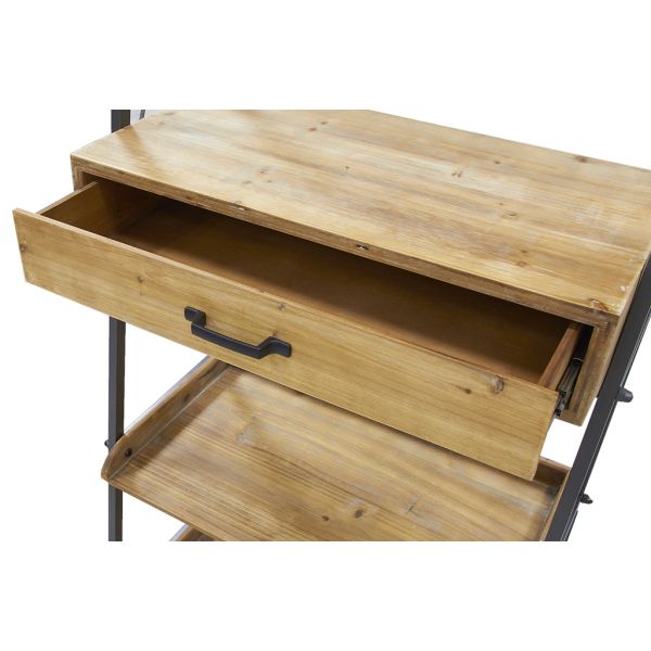Etagère en pin et métal 1 tiroir - 329