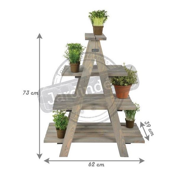 Etagère à plantes triangulaire en pin - ESSCHERT DESIGN