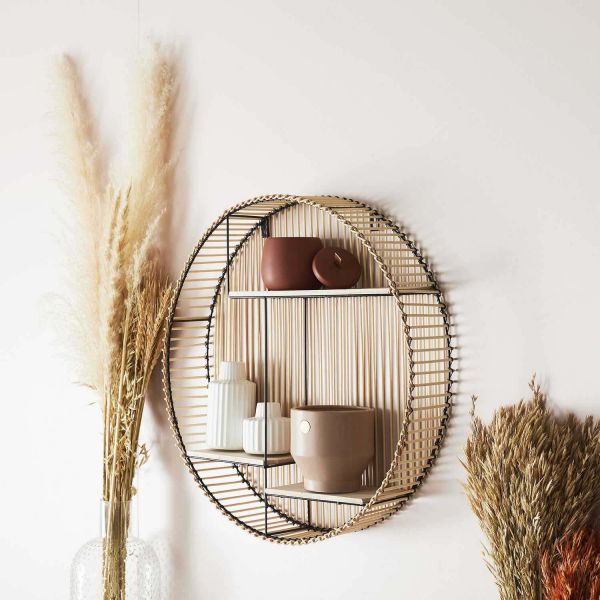 Etagère ronde en métal et MDF Java - THE HOME DECO FACTORY