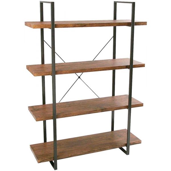 Etagère style industriel bois et métal Baldas