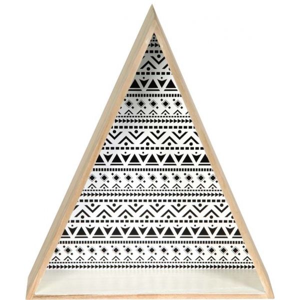 Etagère en triangle en bois Happy Life (Lot de 2) - CMP-0366