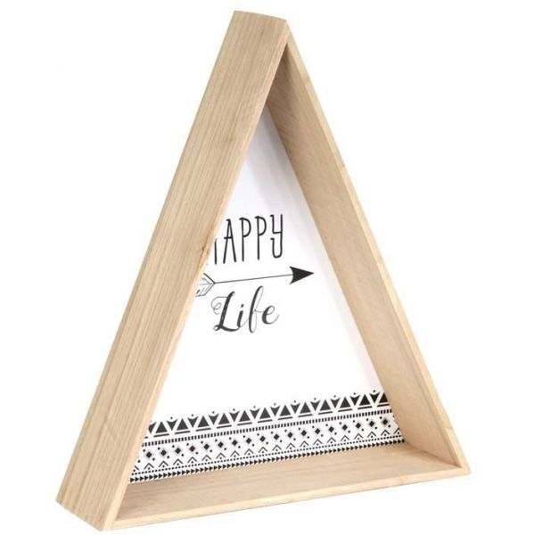 Etagère en triangle en bois Happy Life (Lot de 2) - 9,90
