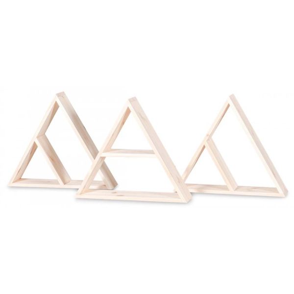 Etagère triangle en pin 43 x 37 x 10.5 cm - 12,90