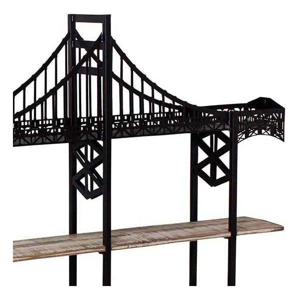 Etagères en bois et fer Pont 146.5 x 13 x 70 cm - ANT-0845
