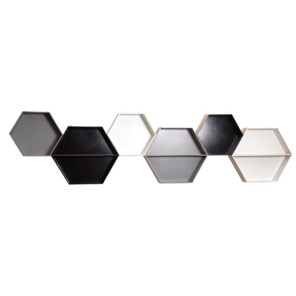 Etagères hexagonales en bois (Lot de 6) - AUBRY GASPARD