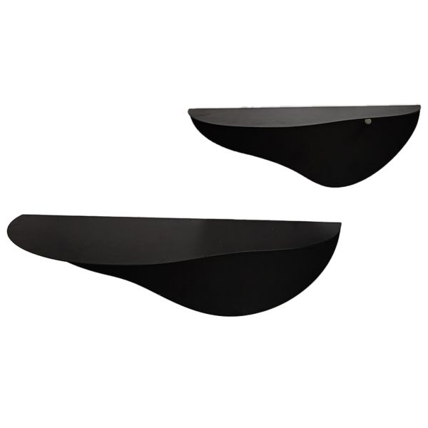 Étagères en métal noir (lot de 2)