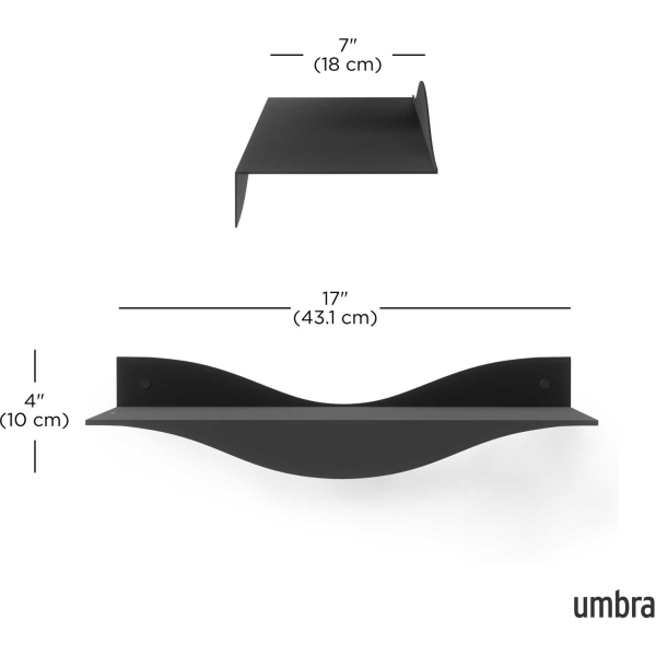 Etagères murales en acier Surf (Lot de 2) - UMB-0775