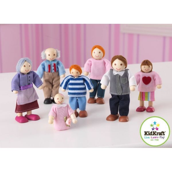 Famille 7 poupées en tissu 12cm - KID-0278