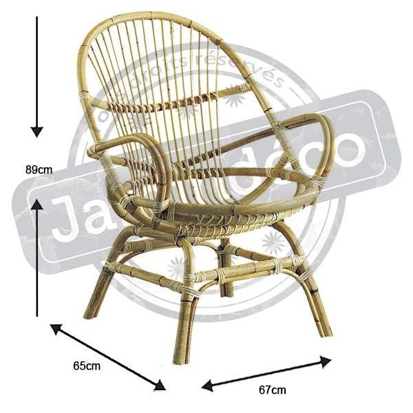 Fauteuil Coquille en manau Jakarta - AUBRY GASPARD