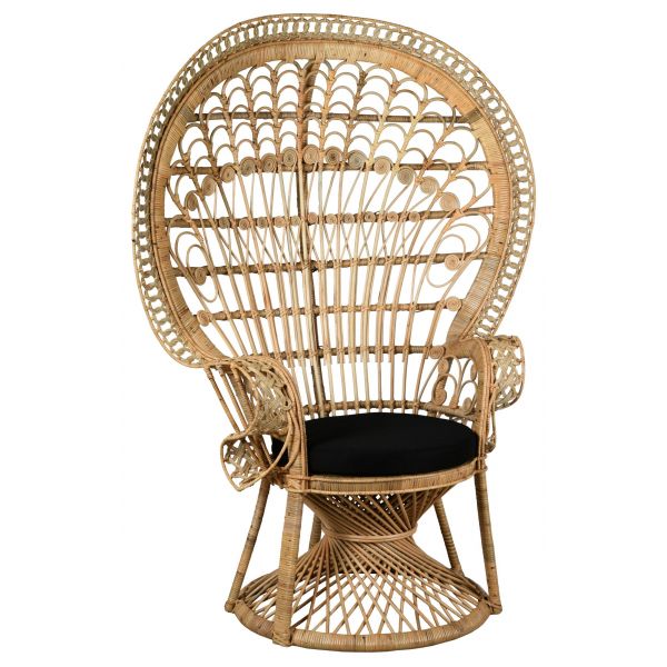 Fauteuil Emmanuelle en rotin Paon