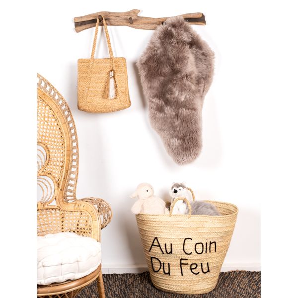 Fauteuil Emmanuelle en rotin teinté marron - 8