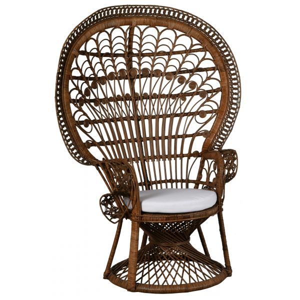 Fauteuil Emmanuelle en rotin Paon