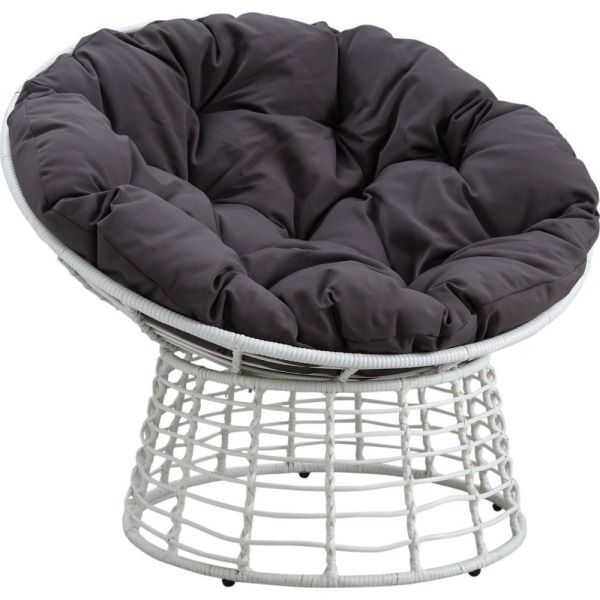 Fauteuil Papasan en polyrésine et acier