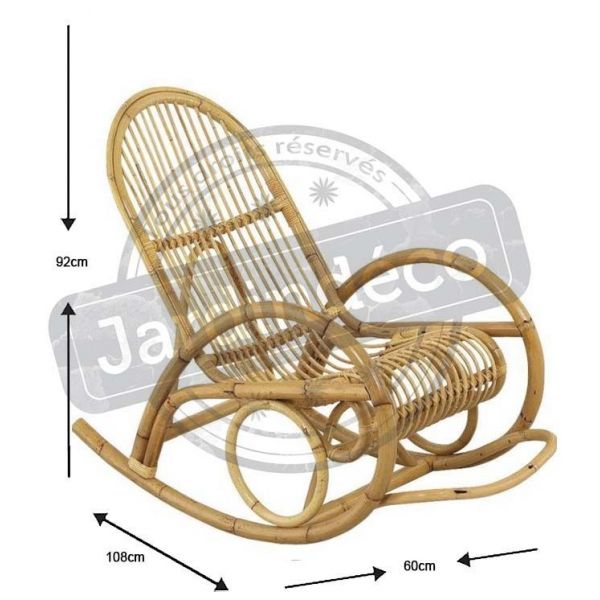 Fauteuil Rocking-chair en manau - AUBRY GASPARD