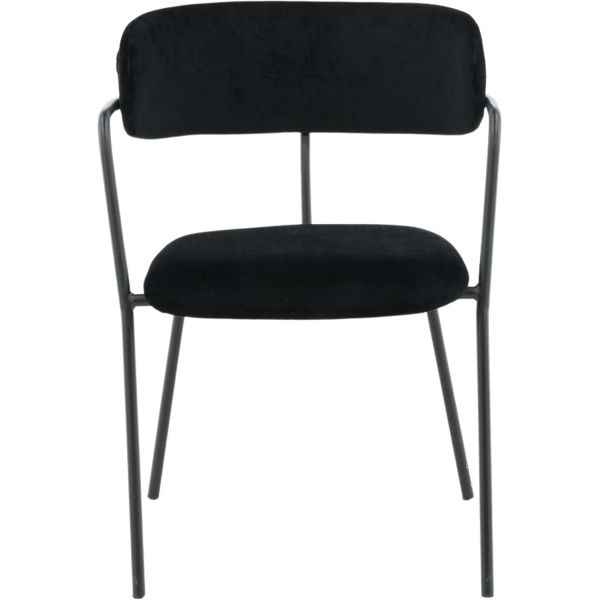 Fauteuil en acier et velours Arrow (Lot de 2) - 6