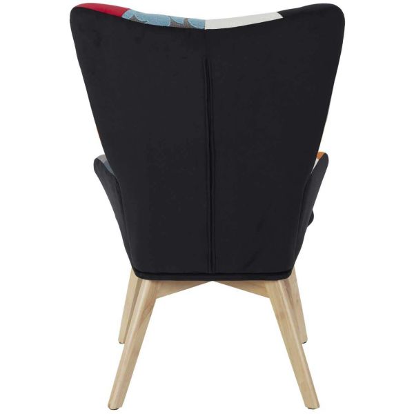 Fauteuil assise en tissu patchwork Helsinki - 6