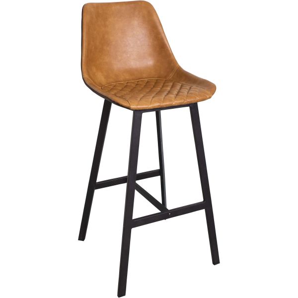 Fauteuil de bar assise capitonné en polyuréthane