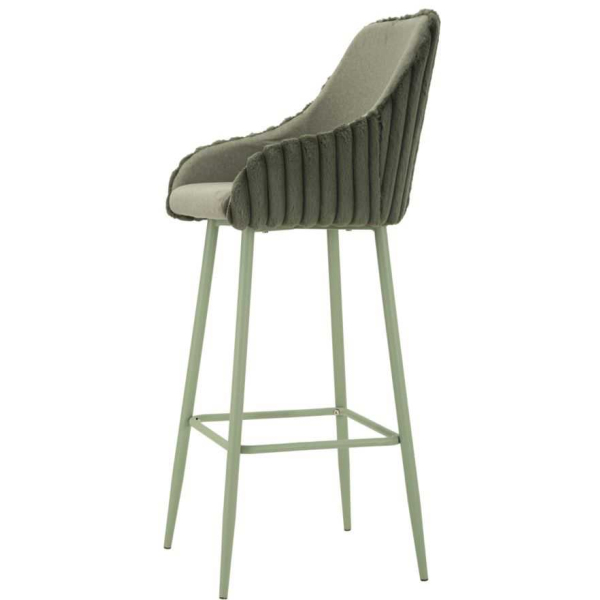 Fauteuil de bar en tissu et métal Alaska (Lot de 2) - 5