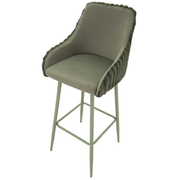 Fauteuil de bar en tissu et métal Alaska (Lot de 2) - 7