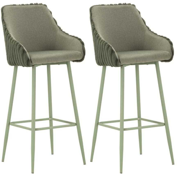 Fauteuil de bar en tissu et métal Alaska (Lot de 2)