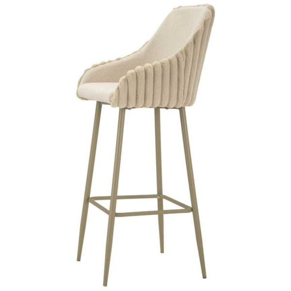 Fauteuil de bar en tissu et métal Alaska (Lot de 2) - 5
