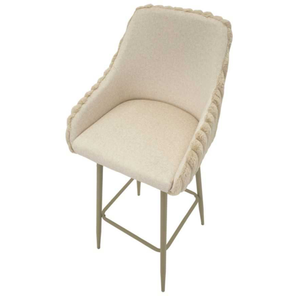 Fauteuil de bar en tissu et métal Alaska (Lot de 2) - 7