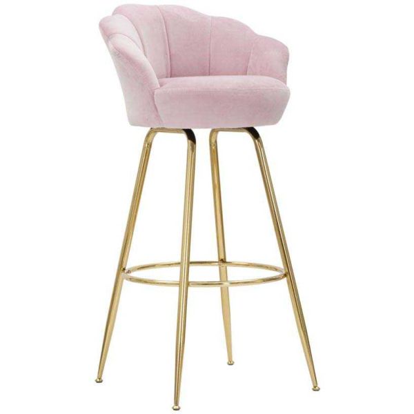 Fauteuil de bar en tissu et métal Vienna