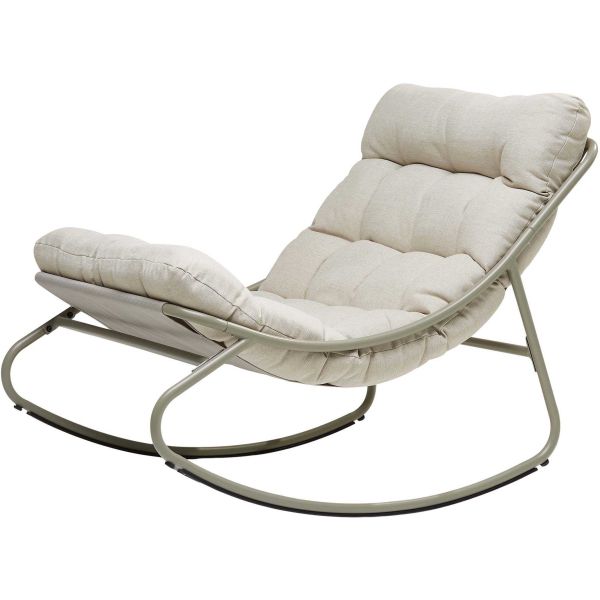 Fauteuil à bascule avec coussin rembourré Relax - MOR-0219