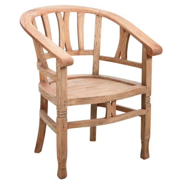 Fauteuil en acajou naturel