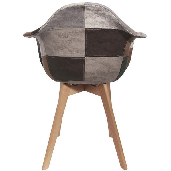 Fauteuil en bois et polyuréthane Patchwork - 5