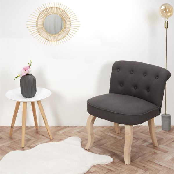 Fauteuil en bois et tissu Eleonore - THE HOME DECO FACTORY