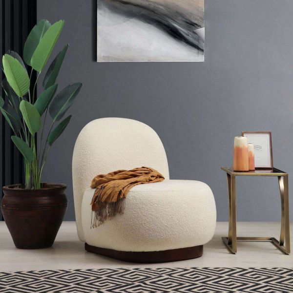 Fauteuil  bouclette  Tina - HANAH HOME