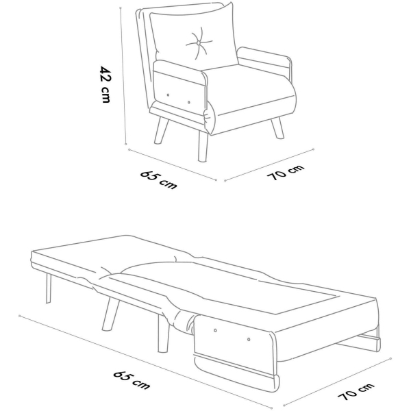 Fauteuil convertible Cosmo Single - ASI-1944
