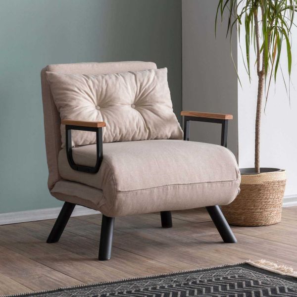 Fauteuil convertible en lin Sando - 8