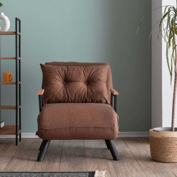 Fauteuil convertible en lin Sando - HANAH HOME